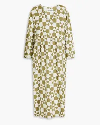 Mara Hoffman Aviva printed hemp midi dress - Green Green