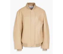 Leather bomber jacket - Neutral