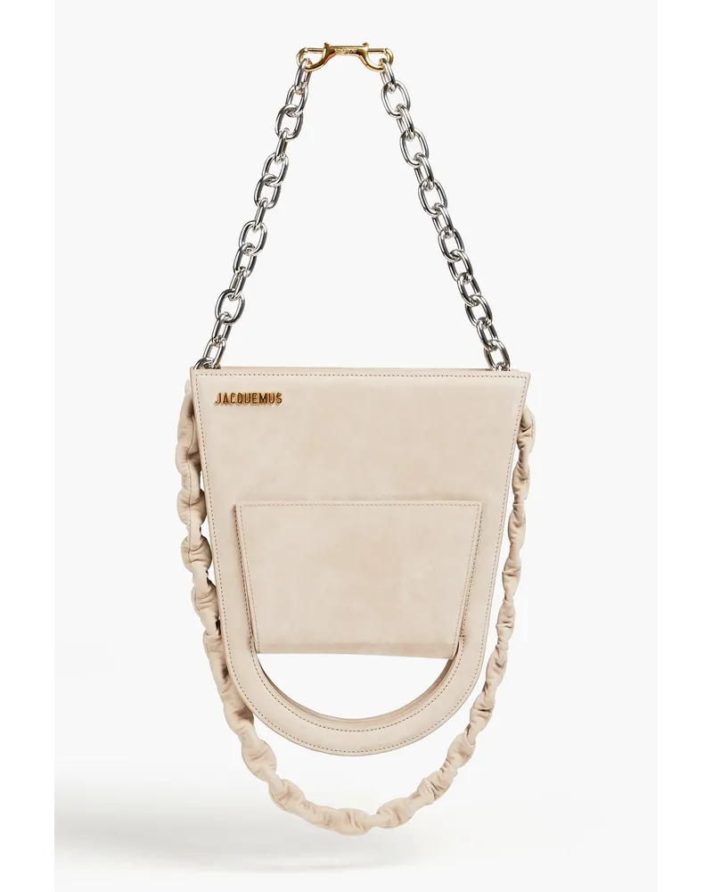 Jacquemus Le Sac A L'envers suede shoulder bag - Neutral Neutral