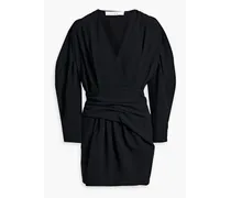 Sofi draped crepe mini dress - Black