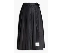 Pleated ripstop wrap skirt - Blue