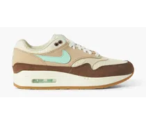 Air Max 1 suede, leather and hemp sneakers - Neutral