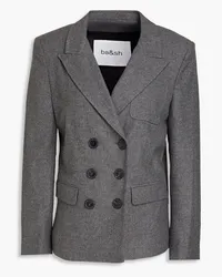 ba&sh Bazra double-breasted mélange flannel blazer - Gray Gray