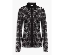 Chantilly lace shirt - Black