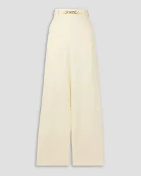 Zimmermann Belted linen wide-leg pants - White White