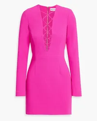 Rebecca Vallance Cupid's Bow lace-up crepe mini dress - Pink Pink