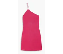 Beja one-shoulder knitted mini dress - Pink