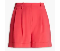 Shiana pleated crepe shorts - Orange
