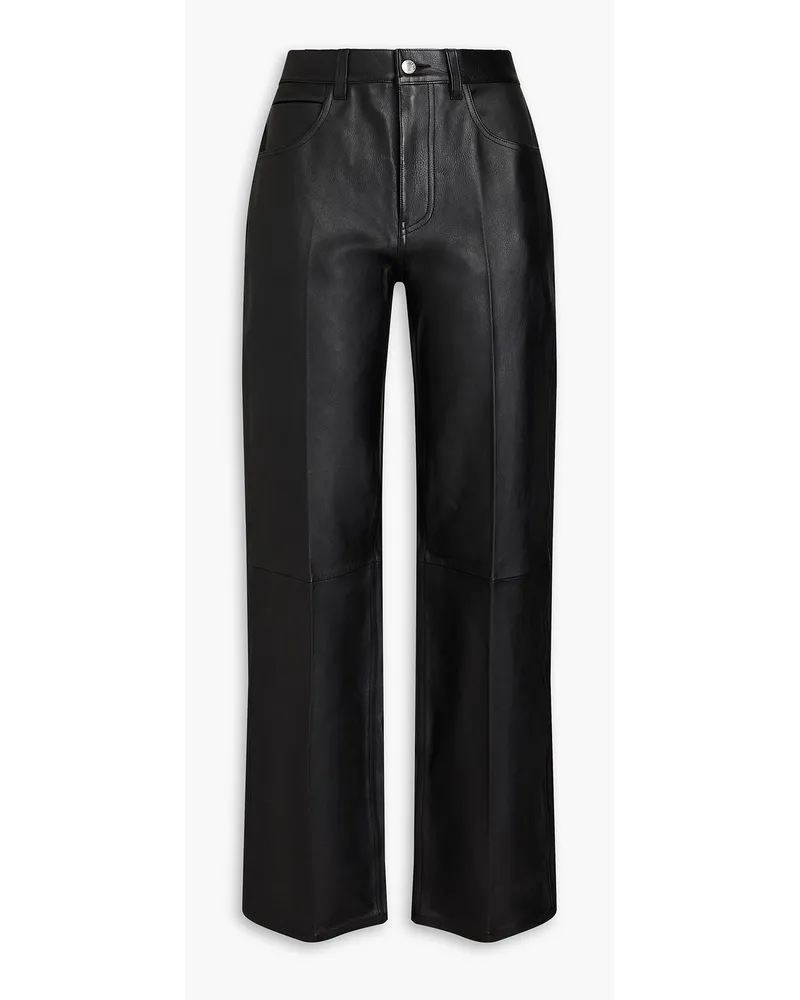 Alexander Wang Leather straight-leg pants - Black Black