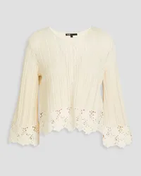 Maje Crochet-knit top - White White