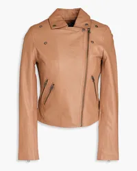 MUUBAA Mila leather biker jacket - Brown Brown