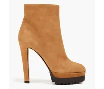 Suede ankle boots - Brown