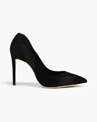 Giuseppe Zanotti Mesh and suede pumps - Black Black