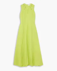 THREE GRACES Edith cutout linen midi dress - Green Green