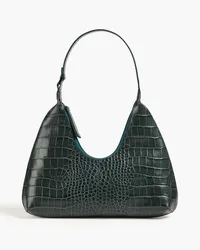 by FAR Amber croc-effect leather shoulder bag - Green Green