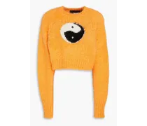 Intarsia-knit sweater - Orange