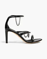 Giuseppe Zanotti Catena chain-embellished patent leather sandals - Black Black