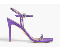 Gem Cut 100 embellished suede sandals - Purple