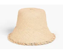 Ramona frayed straw bucket hat - Neutral