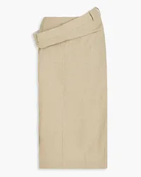 Jacquemus Vela draped linen pencil skirt - Neutral Neutral