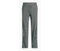 Jacquard-knit track pants - Black