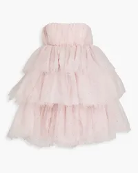 ROTATE Birger Christensen Carlosa tiered embellished tulle mini dress - Pink Pink