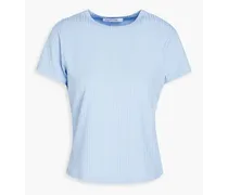 Ribbed jersey T-shirt - Blue