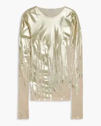 Acne Studios Metallic coated knitted top - Metallic Metallic