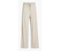 Cashmere wide-leg pants - Neutral