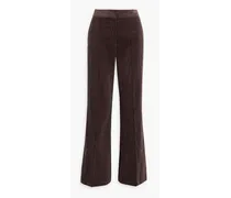 Felicity cotton-corduroy flared pants - Brown