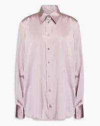 Helmut Lang Core stretch-silk satin shirt - Purple Purple