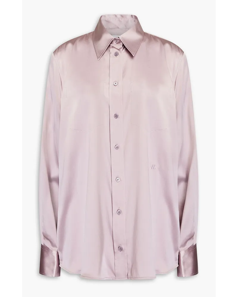 Helmut Lang Core stretch-silk satin shirt - Purple Purple