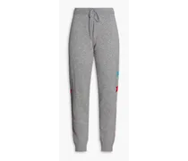 Intarsia wool and cashmere-blend track pants - Gray