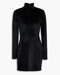 Alexander Wang Velour turtleneck mini dress - Black Black