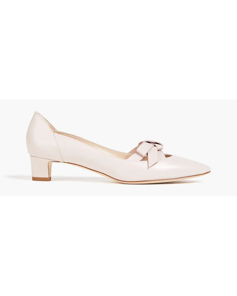 TOD'S Bow-detailed leather pumps - Pink Pink