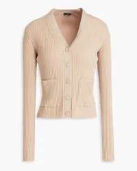 Joseph Ribbed merino wool-blend cardigan - Neutral Neutral