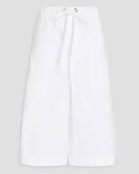 KHAITE Phina cotton-poplin shorts - White White