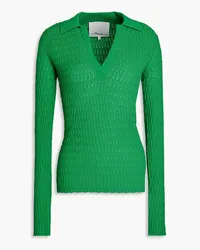 3.1 phillip lim Knitted polo sweater - Green Green