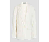 Lawrence crinkled silk-blend twill blazer - White
