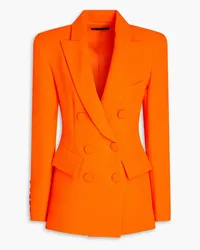 Alex Perry Landon double-breasted neon stretch-crepe blazer - Orange Orange