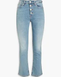 3x1 Poppy faded mid-rise kick-flare jeans - Blue Blue