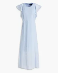 Theory Cotton-voile midi dress - Blue Blue