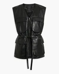 MUUBAA Leather vest - Black Black