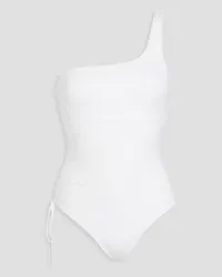 Melissa Odabash Bodrum one-shoulder ruched swimsuit - White White