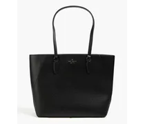 Textured-leather tote - Black