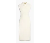 Mckenna ribbed cotton-jersey midi dress - White