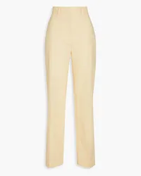 Joseph Tadeo cotton-blend broderie anglaise straight-leg pants - Yellow Yellow