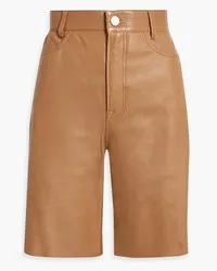 Frame Denim Leather shorts - Brown Brown