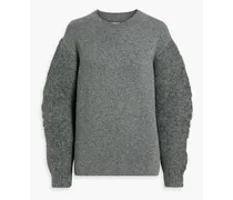 Brushed wool and cashmere-blend sweater - Gray