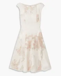 Talbot Runhof Korbut metallic floral-jacquard and organza dress - White White